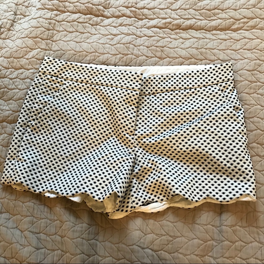 Club Monaco polka dot scalloped shorts
